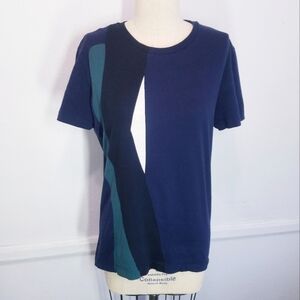 Paul & Joe Paris‎ | Geometric Printed Tshirt, Small Navy